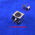 10 Pcs Connnector Mini Din 3 4 5 6 7 8 9 Pin Female Circular Receptacle Power Sockets MD-SM Shield Right Angle Through Holes PCB