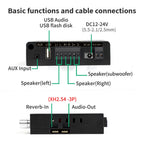 DC 12V 24V XY-DT100H Bluetooth Power Amplifier Board Dual Channel High Power Sound 50W*2+100W Audio Speaker Module TPA3116