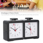 Multifunction Chess Analog Clock Count Up Count Down Timer Mute for Board Game Competition