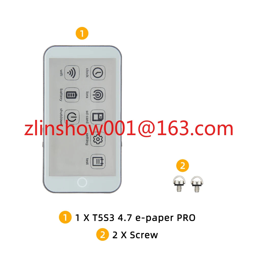T5 E-Paper S3 Pro E-Ink Display ESP32-S3 4.7-inch E-Paper Module LoRa SX1262 TF Card RTC PCF8563 Touch Battery GPS