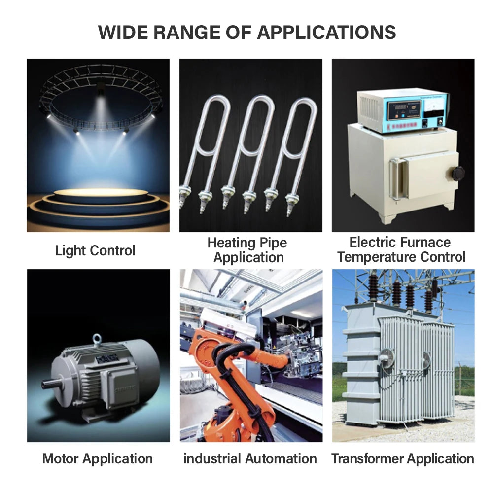 TSR  SSR-10AA 25A 40A 60A 80A Three Phase SSR Solid State Relay AC Control AC 480V 70-280V Input Aluminum Radiator Heat Sink