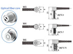 GTRIC Diffuse Reflective Fiber Optic Sensor Kit with Separate Amplifier High Precision12-24V DC NPN NO/NC Photoelectric Sensor
