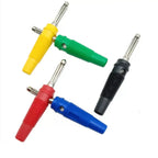 10PCS 4mm 32A Solderless Side Stackable Banana Plug High Current Insulated Shrouded Connector
