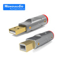 Monosaudio A51/B51 24K Gold Plated USB2.0 Plug DIY USB A To USB B Connector Hi Fi USB Cable USB Shell