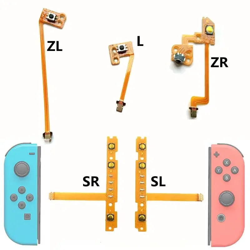 1 pair Replacement SL SR ZR ZL L Right Left Button Key Ribbon Flex Cable For Nintendo Switch Joy-Con Trigger Controller Parts