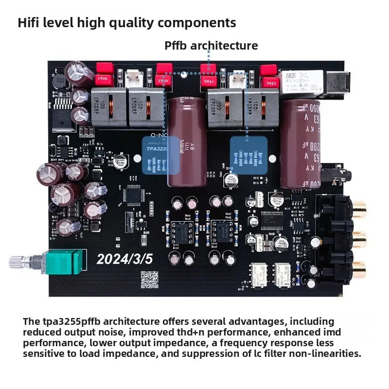 D1 tpa3255 pffb digital mini home pure post-stage hifi fever high power amplifier