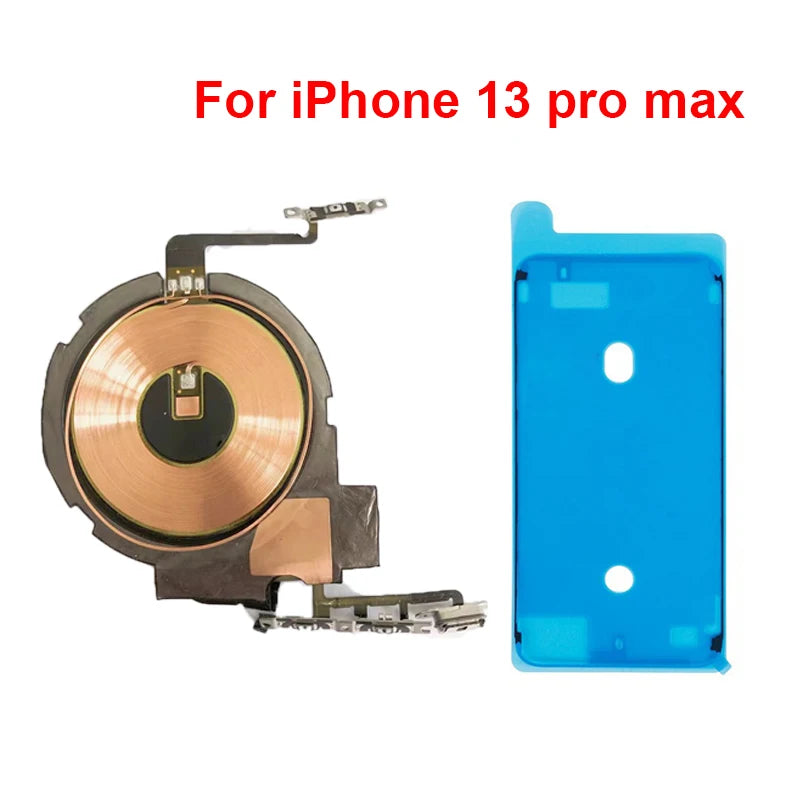 Replacement Wireless Charging Coil NFC Antenna & Volume Flex Cable Compatible with iPhone 8/8P/X/XS/XR/11/12 Mini/Pro Max/SE2