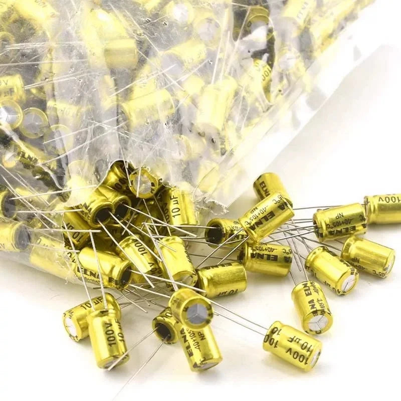 5PCS Audiophile Electrode Electrolytic Capacitor NP 50V 100V 1/2.2/3.3/4.7/6.8/10/22/47UF