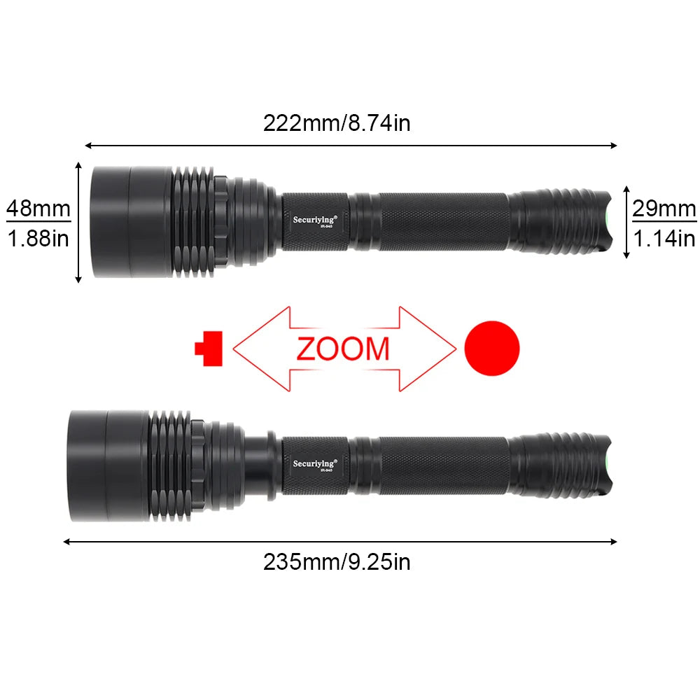 10W IR 940nm T50 Infrared Flashlight C11 Long Range Zoomable Hunting Light Infrared Torch for Night Vision Device