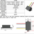 DC-DC Power Conventer 24V to 12V 1A 2A 3A 5A 6A 8A 10A Voltage Regulator Buck 24V 36V 48V 60V to 12V DC to DC Converter