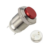 12mm Metal Button Switch Waterproof 1NO 3A High Head Momentary Suitable for Doorbells Car Start Horns Computer Automatic Reset