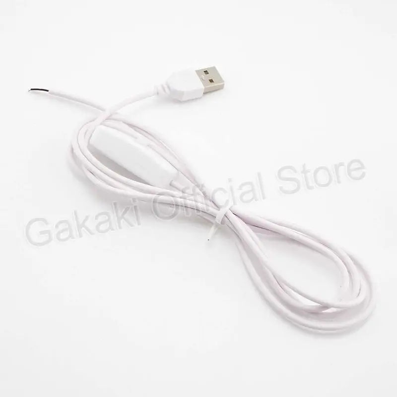 LED Strip USB Connector Cable Extension 2 Pin Power Supply Wire On/Off Switch Electrical 5V Wire For LED Lighting