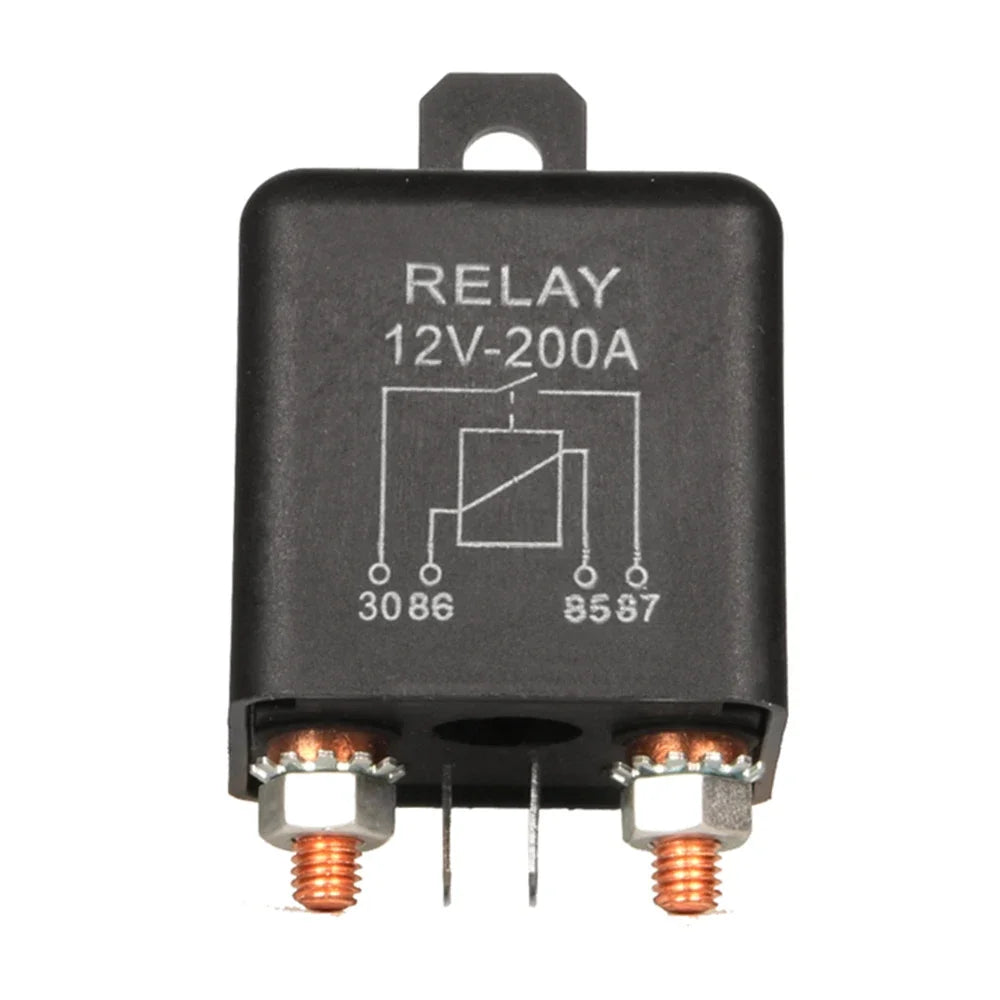 12/24V 100/200A Universal Battery Switch Relay Start 4 Pin Dual Battery Isolator Relay Current Start Relay Normal Open Car Relay