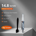 MJ-TECH Thermal Paste 12.4W 14.8W Performance Thermal Conductive Grease For CPU Cooler/Ventilador/GPU/PS5/Laptop/Game PC