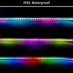WS2812B WS2813 WS2815 SMD 5050 RGBIC LED Strip Light 144Pixels Individually Addressable Smart LED Tape Lighting IP30/IP65/IP67