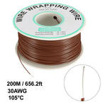 0.58mm Wire OD 200M 250M Electrical Wire Wrapping Wire Tin Plated Copper Wire PCB Solder Cable P/N DM-30-1000 30 AWG for Laptop