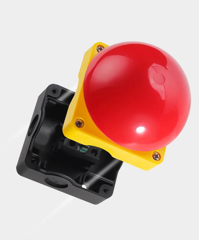 IP65 Waterproof ENMG Emergency Stop Button Switch Mushroom Head Self-Locking/Resetting 1NO Foot/Hand Control for Industrial Safe