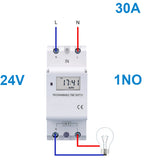 Electronic Weekly 7 Days Programmable Digital TIME Relay Timer Switch Control AC 220V 230V 12V 24V 30A Din Rail AHC30A  THC30A