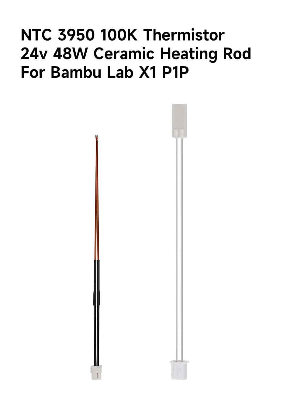 For Bambu Lab Hotend v2.0 V3.0 Kit X1c P1P Thermistor & Ceramic Heater Plate Hotend V3Heater Cartridge 24V 50W 3D Printer Parts
