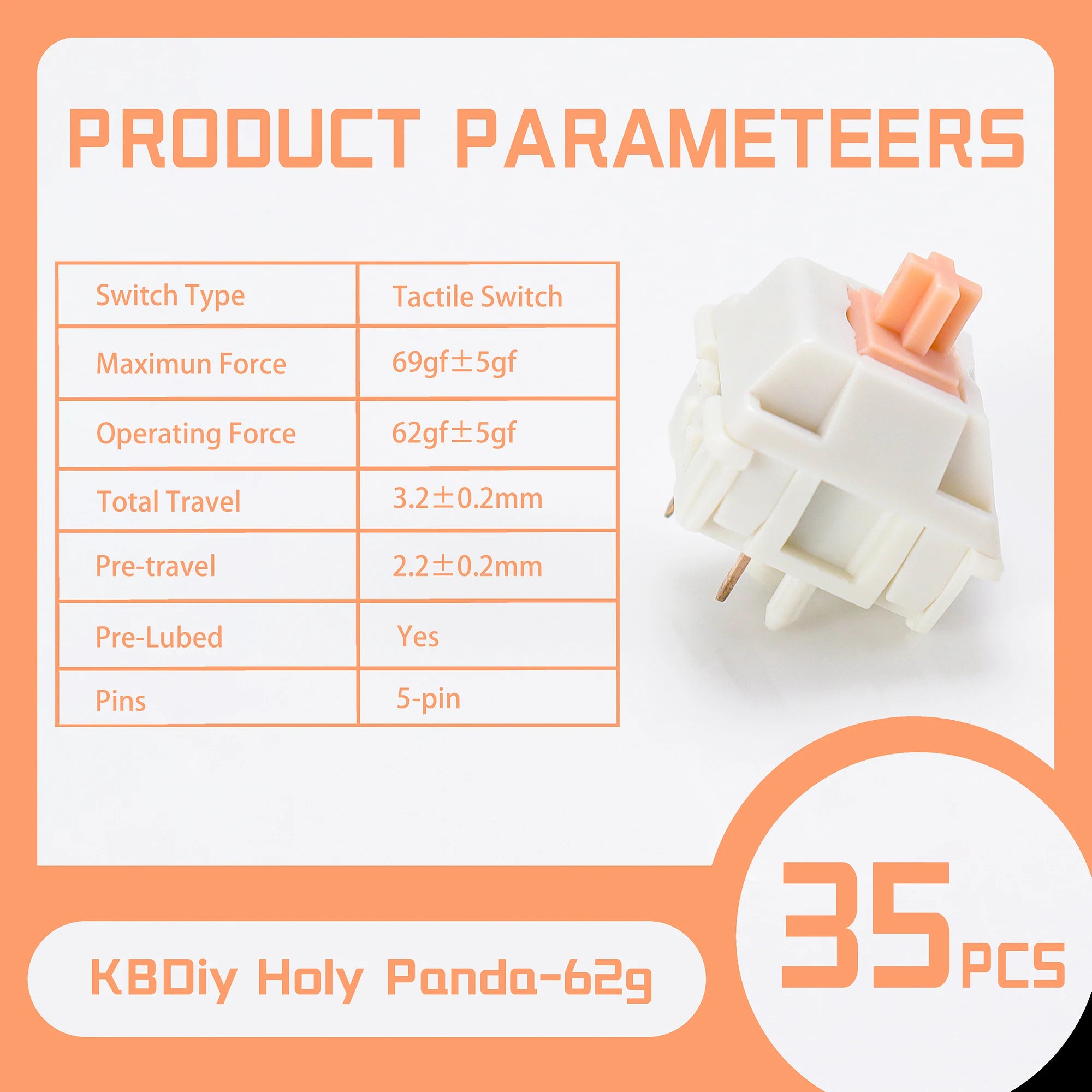 KBDiy Asura Switch Tactile MX Switches 50g for Gaming Mechanical Keyboard KIT Purple Factory Lubed Custom DIY 5Pins GMK67 Hi75