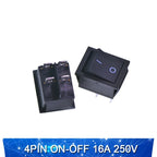 KCD4 Rocker switch ship type switch rocker power button 4/6PIN red light green light 31x25mm16A/30A 250v ON-OFF/ON-OFF-ON