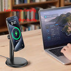 2025 15W Wireless Charger Stand For Magsafe iPhone 17 16 15 14 13 12 Pro Max Qi2 Fast Charging Station for Office Home Travel