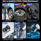 XTOOL TS100 PRO Sensor TPMS Sensor Tire Repair Tools TPMS Pressure Monitor Tester Automotive Tire Pressure Programming Sensors