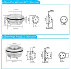 12mm 16mm 19mm 22mm Ultra Short Micro Stroke Stainless Steel Push Button Switch with LED Lamp Waterproof Self-reset/Momentary