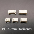 50Pcs JST PH2.0mm XH2.54mm 2/3/4/5/6Pin Horizontal Paste Vertical Patch Pin Holder SMT Connector 2.0MM 2.54MM Pitch Male SMD