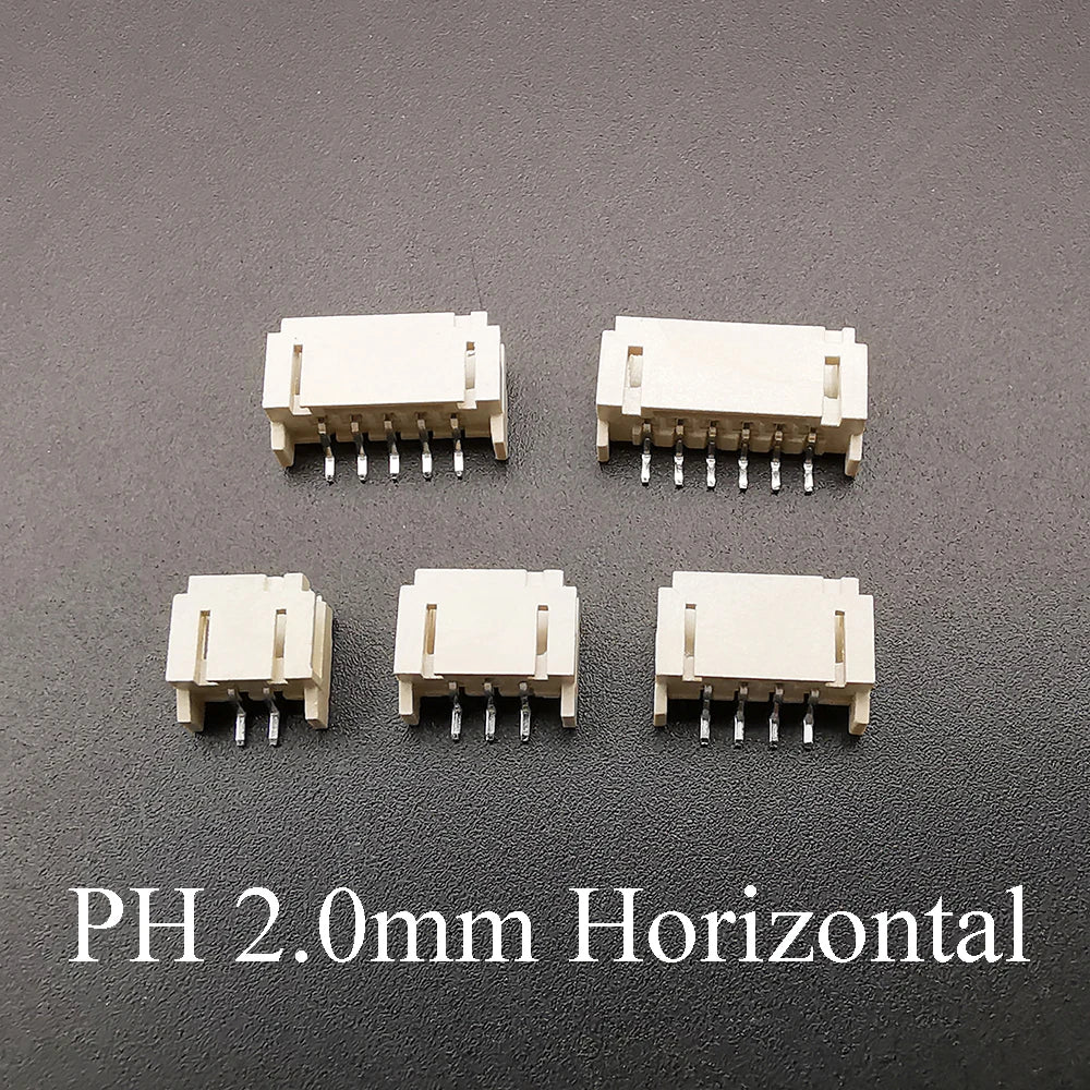 50Pcs JST PH2.0mm XH2.54mm 2/3/4/5/6Pin Horizontal Paste Vertical Patch Pin Holder SMT Connector 2.0MM 2.54MM Pitch Male SMD