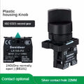 22mm XB2-ED21 XB2-ED33 XB2-ED25 Self-locking/Latching Knob Switch 10A/600V 2 Position 3 Position Select Button Switch