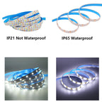 3AA Battery Powered LED Strip 5V 2835 SMD 60LEDs/m Waterproof Flexible LED Tape TV Backlight Warm White Red Green Ice Blue Pink