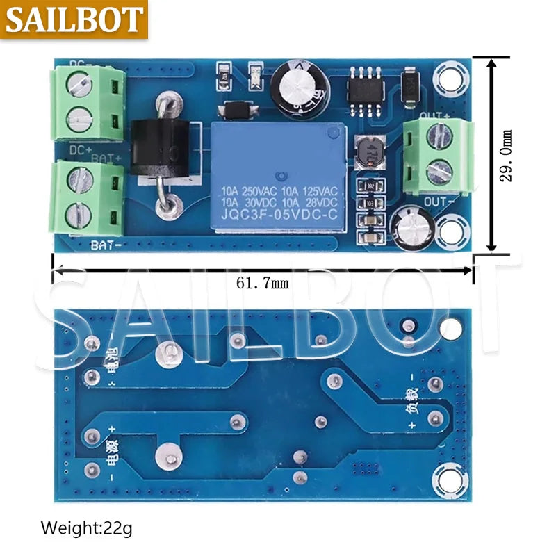 1-10PCS YX850 Power failure automatic switching standby battery lithium battery module DC 5V-48V universal emergency converter