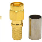 5pcs/lot LMR240 SMA Male Female Connector SMA Female Male Crimp for  RG59 LMR240 CNT240 Coaxial Cable Jumper Brass Gold Plated