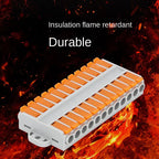 Wire Connector 2/3/4/5/6 Pin Universal Docking Fast Wiring Conductors Push-in Terminal Block Cable Splitter High Power Connector