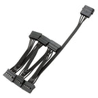 1PCS 4Pin IDE Molex To1/2/3/4/5-Port 15Pin SATA Power Cable Cord Lead 18AWG Wire for Hard Drive HDD SSD PC Server DIY
