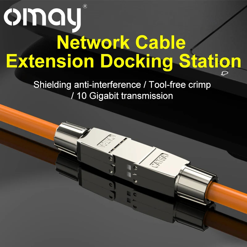CAT6 Cat6A Cat7 Network Cable Extender Junction Adapter Connection Box RJ45 Lan Extension Connector Full Shielded Toolless Crim