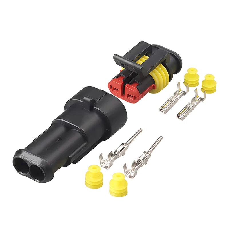2Pin 1.5 AMP Series Waterproof Car Connector DJ7041-1.5-11/21 282080-1 Docking Terminal Plug Socket Kit Automotive Marine