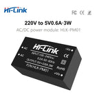 Hi-Link HLK-PM01 AC DC Step Down Converter Manufacturer 220V to 5V 3W Mini Intelligent Compact Power Supply Module