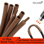 Brown 3:1 Heat Shrink Tube With Glue Diameter 1.6~39mm Double Wall Adhensive Polyolefin Sleeve Lined Wire Cable Protector 1~20m