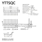 10pcs 1.27mm Single Double Row Right Angle Male Pin Header 5 6 7 8 9 10 25 40 50P RA Pin Header 0.05" PCB Breakaway Golden-Plate