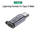USB C To Lighning Adapter USB C Cable To IOS Fast Charging Connector Lighning Male to Type C Female Converter For iPhone