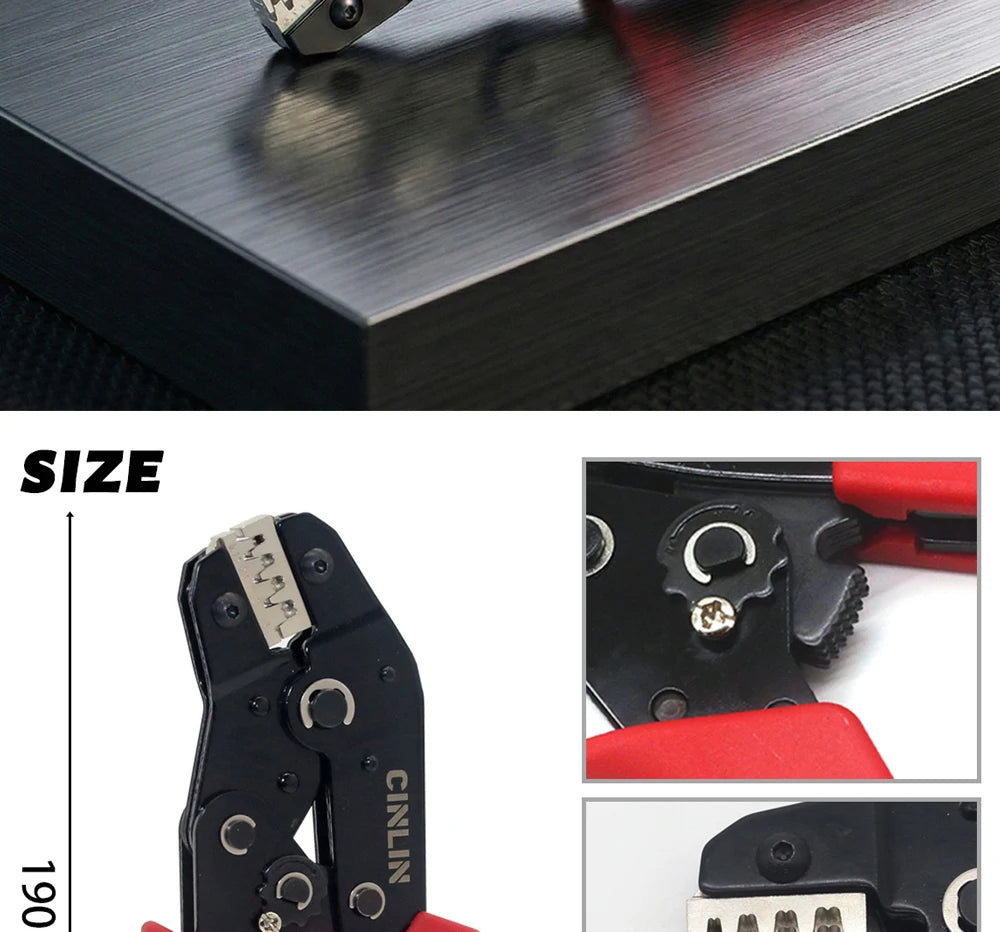 CLN-58B 0.25-1.5mm² Open Barrel Terminals Pliers Crimping Tool (24-16AWG) for JST, DuPont, Molex, PH XH 2.54 3.96 4.2mm Pitch