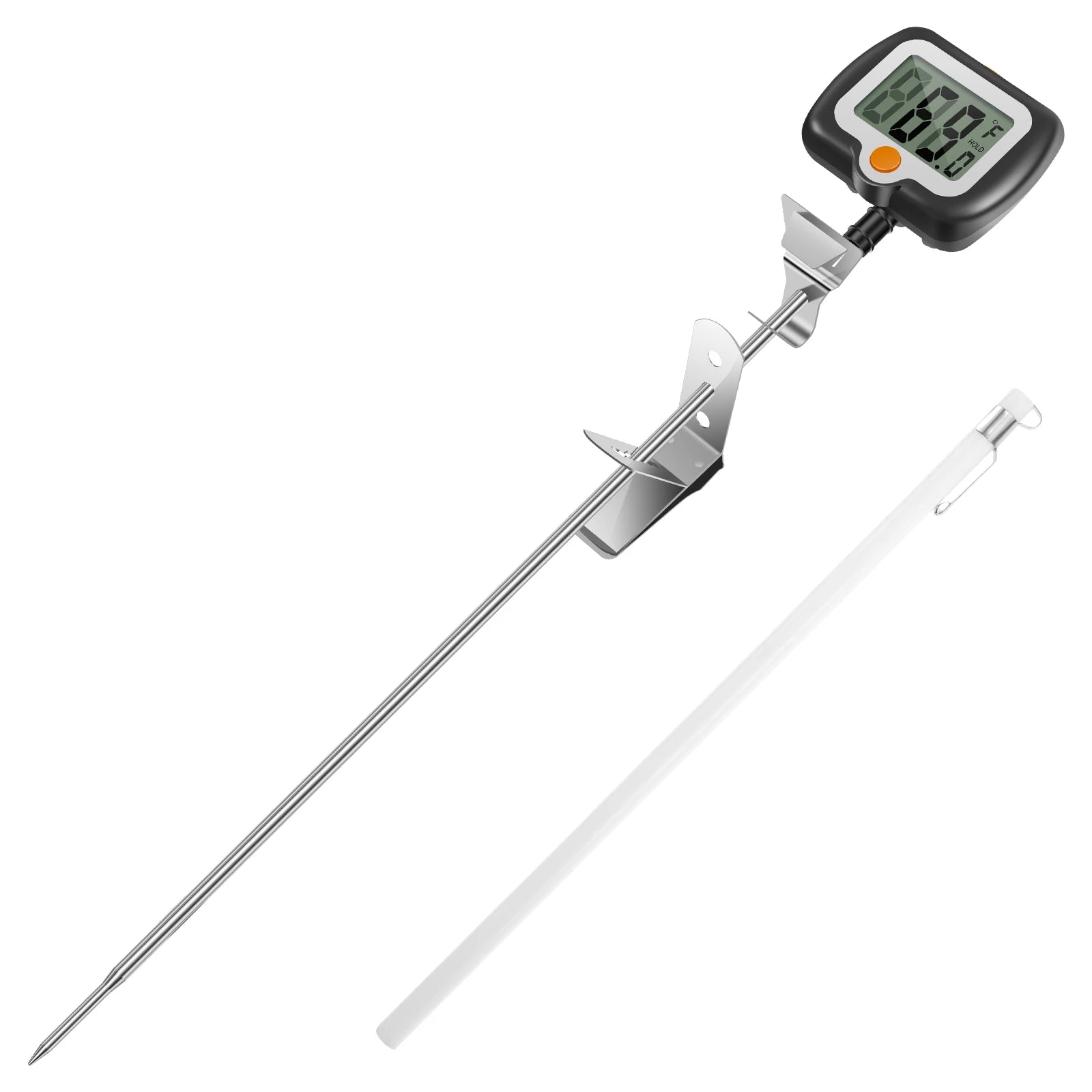 Digital Candy Thermometer with Pot Clip Kitchen Thermometer for Cooking, Baking, and Candy Making Stainless Steel Probe