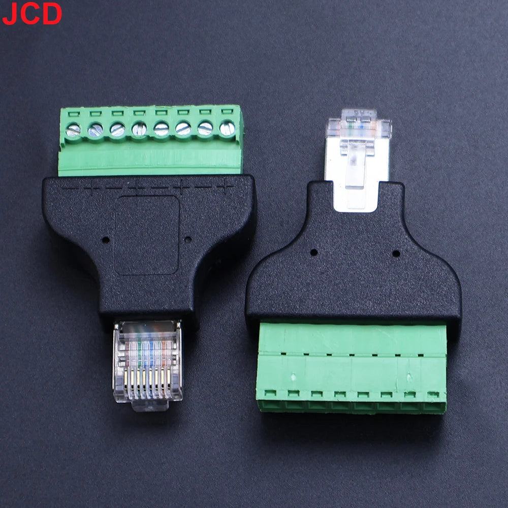 1pc High Quality RJ45 To Screw Terminal Adaptor RJ45 Male Female To 8 Pin Connector RJ45 Splitter For CCTV DVR CCTV Accessories