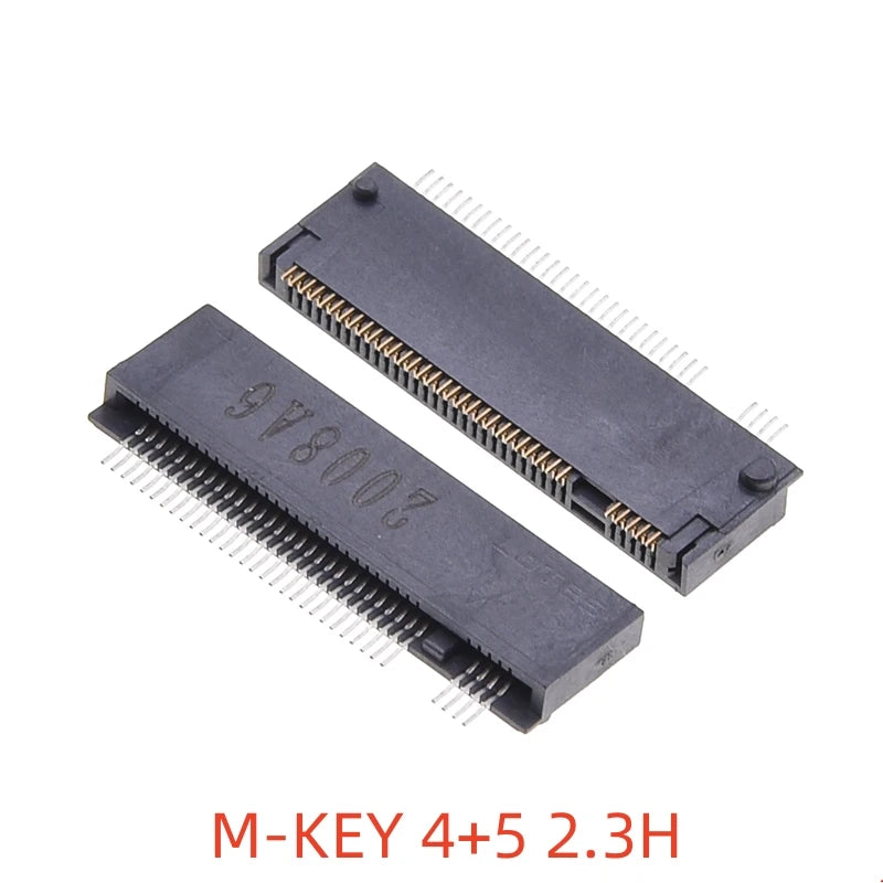 2PCS M.2 NGFF Connector 67Pin SSD Interface Socket H=3.2/4.2/4.8/6.7/8.5mm for Solid State Drive Adapter