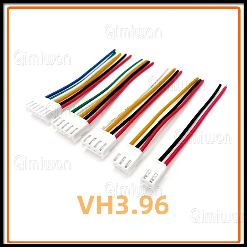 JST VH 3.96mm Pitch Single Female Plug Wire Cable Connector 2P 3 4 5 6 8 10 Pin VH3.96 18AWG Wires 10CM 20CM 30CM