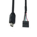 USB Header PCB Motherboard Cable USB 2.0 Micro 5Pin /Mini 5Pin Type-c Male USB Female to 9Pin Female 2.54