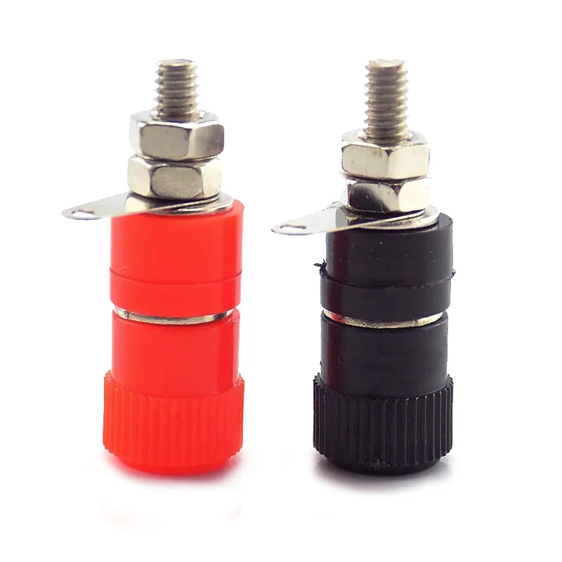 5/10PCS Binding Posts Terminals 4mm Banana Plug Socket Nickel Plated Terminal Red Black Barrel Connector For Amplifier Arduino