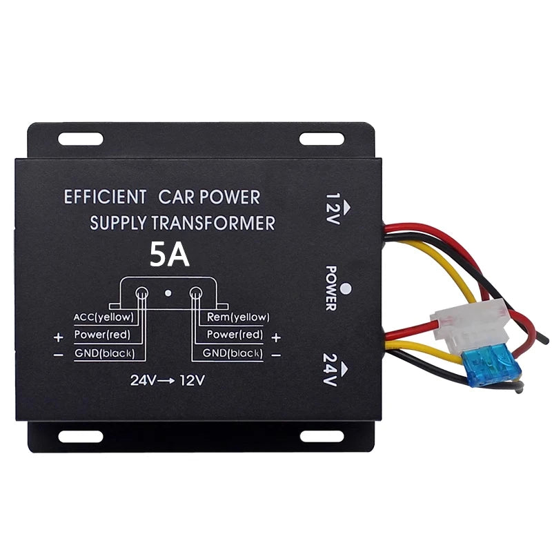24V to 12V Car Step-Down Power Converter for Truck Bus Subwoofer Refrigerator Modified Power Converter